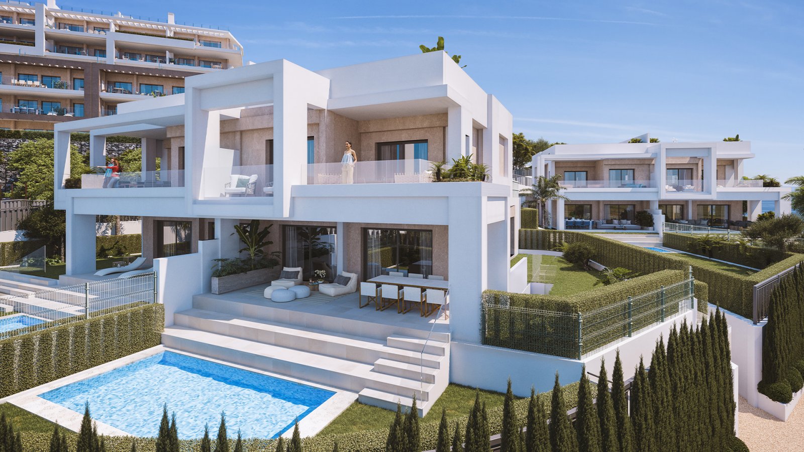 Marine Hills by TM befindet sich in hervorragender Lage im Herzen des Goldenen Dreiecks der Costa del Sol, umgeben von mehreren Golfplätzen und einem
