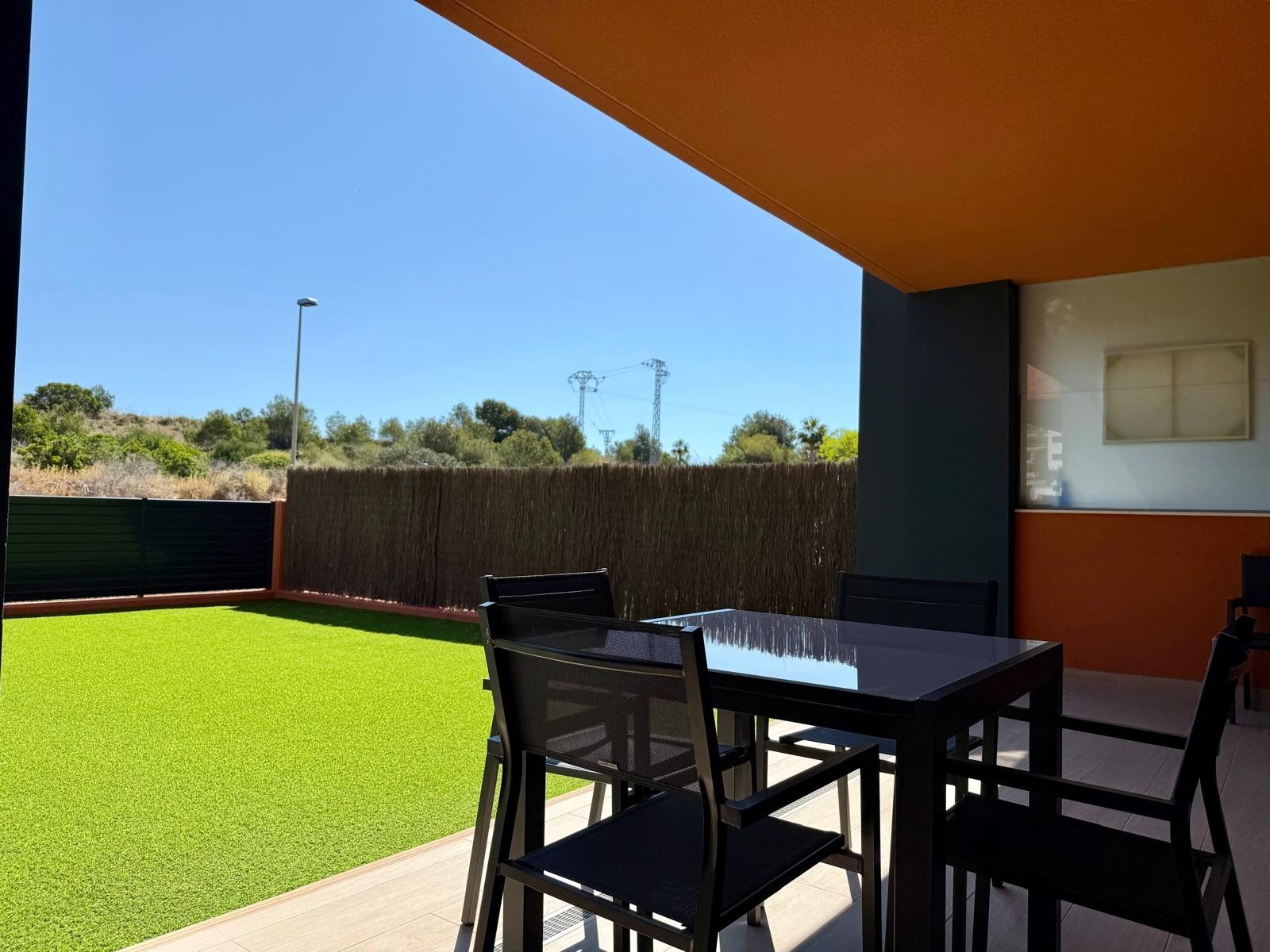 Modern ground floor apartment with large east facing garden area which has sun until early afternoon. 

On the western s