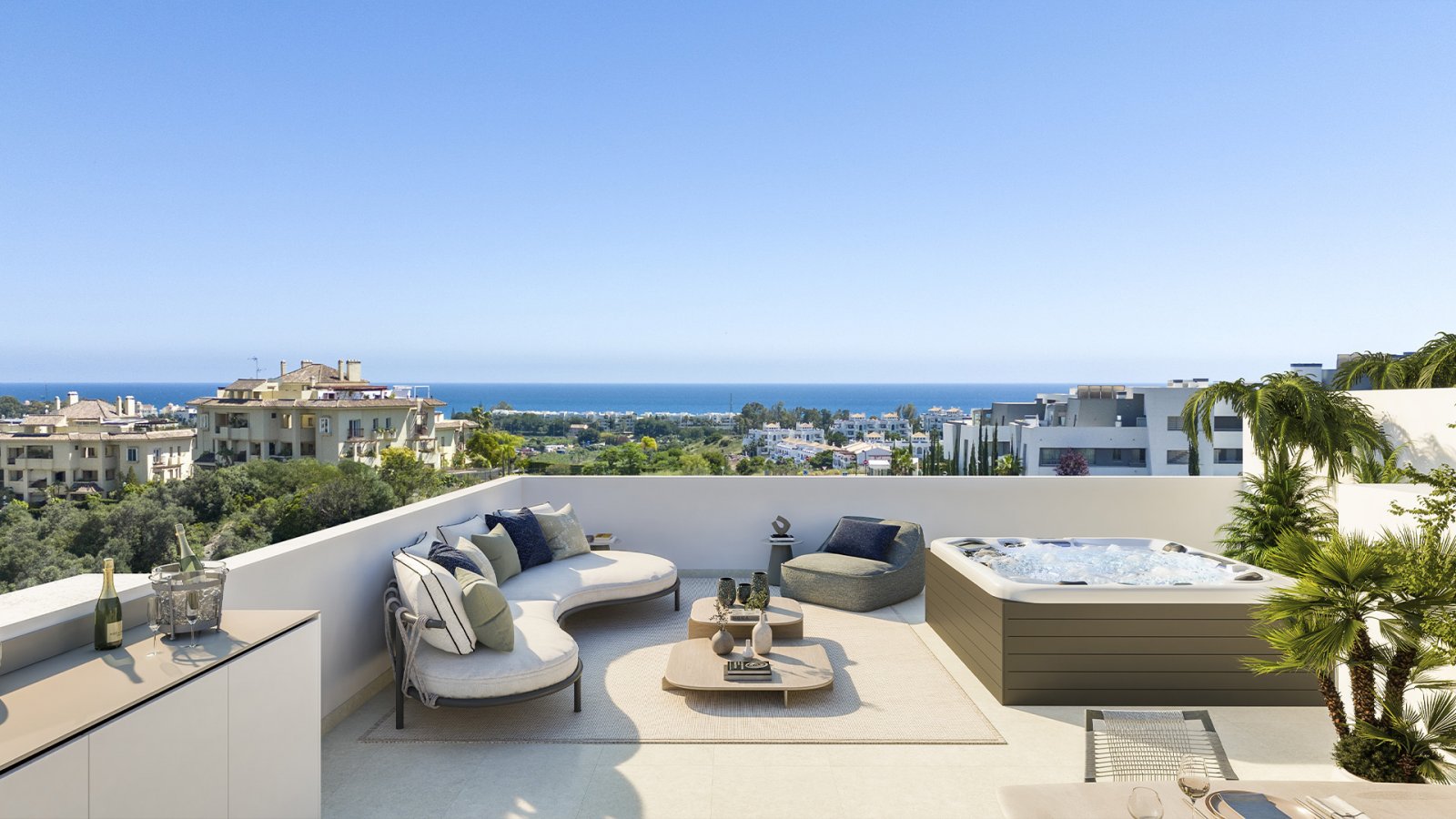 Marine Hills by TM befindet sich in hervorragender Lage im Herzen des Goldenen Dreiecks der Costa del Sol, umgeben von mehreren Golfplätzen und einem