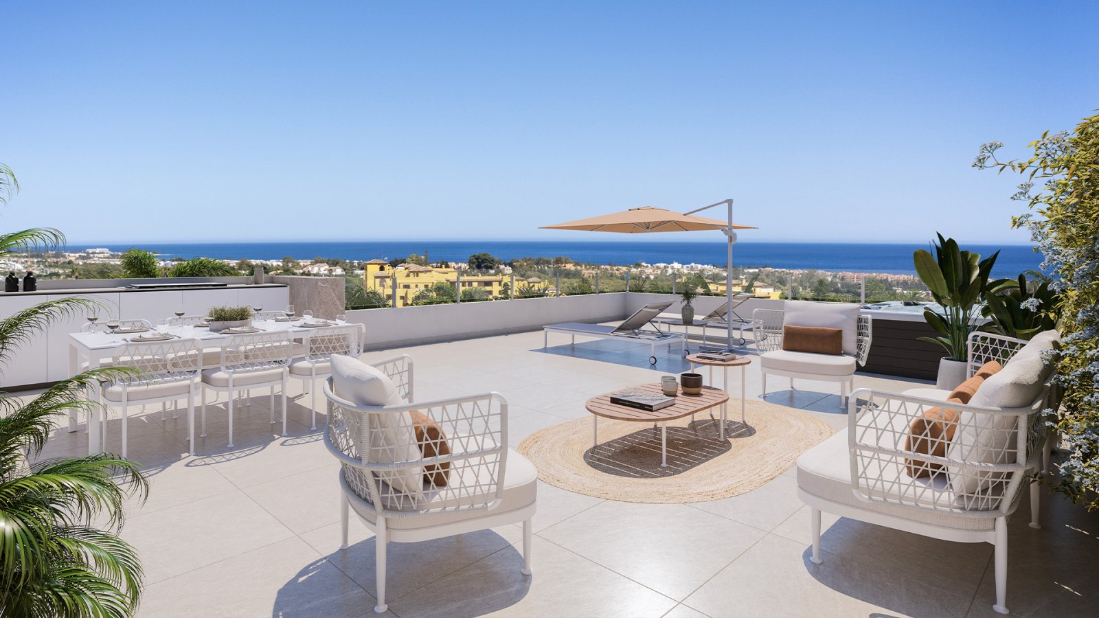 Marine Hills by TM befindet sich in hervorragender Lage im Herzen des Goldenen Dreiecks der Costa del Sol, umgeben von mehreren Golfplätzen und einem