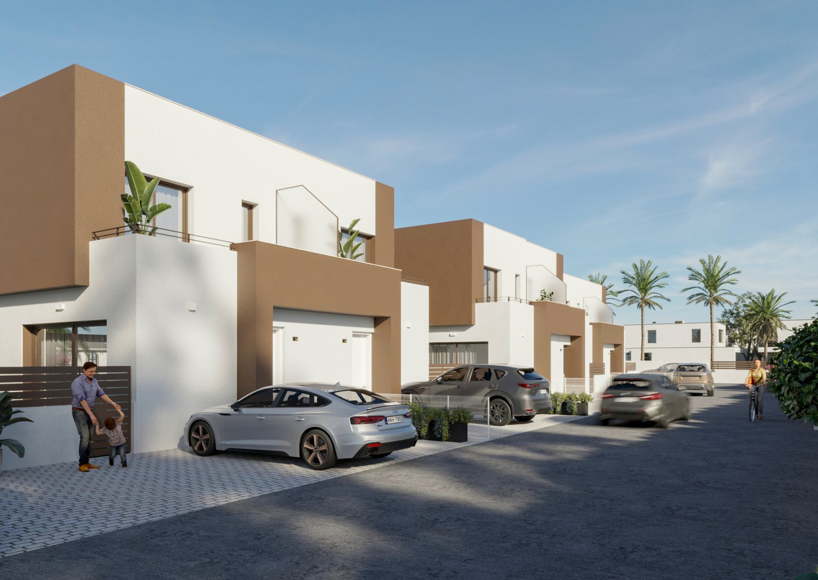 In Elche gelegen, bietet diese Wohnanlage eine exklusive Sammlung von Reihenhäusern, die für maximalen Komfort und Funktionalität entworfen wurden. J
