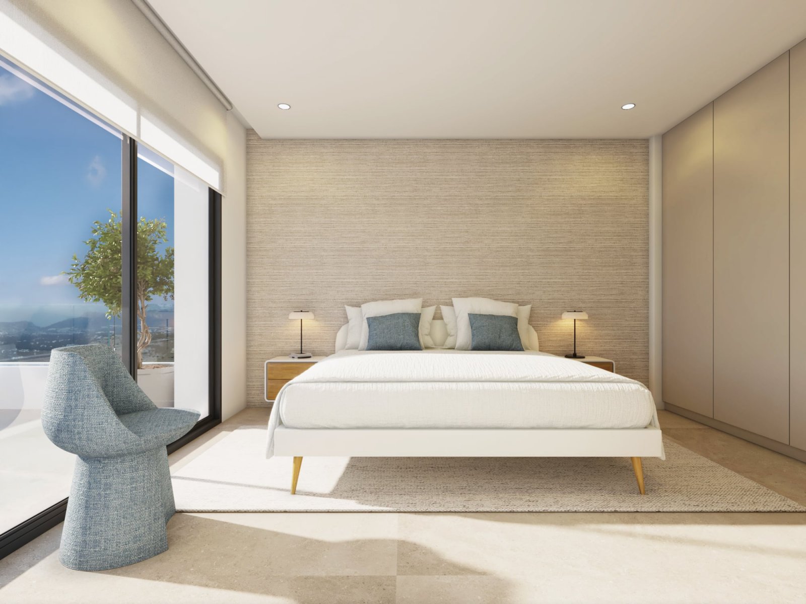  In der exklusiven Gegend von Cumbre del Sol gelegen, bietet diese Villa eine privilegierte Umgebung mit Meerblick. Sie wurde für diejenigen entworfen