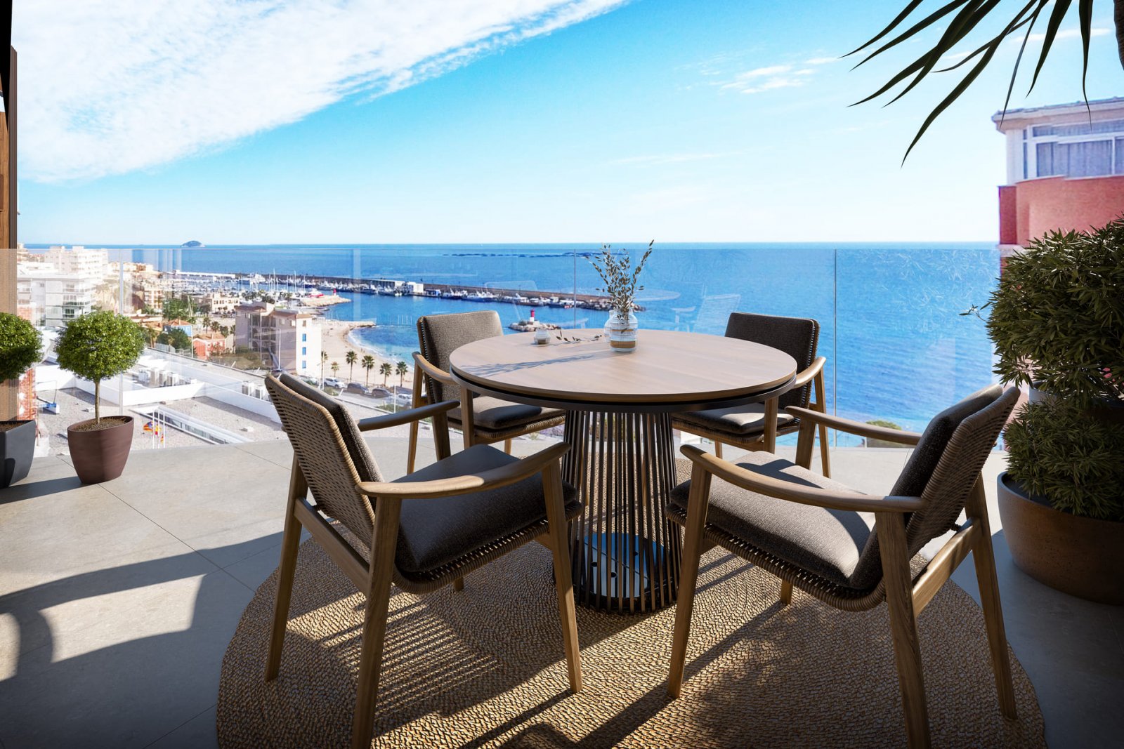 In der charmanten Stadt La Vila Joiosa gelegen, bietet dieser exklusive Wohnkomplex eine Auswahl an Apartments und Penthäusern, die darauf ausgelegt