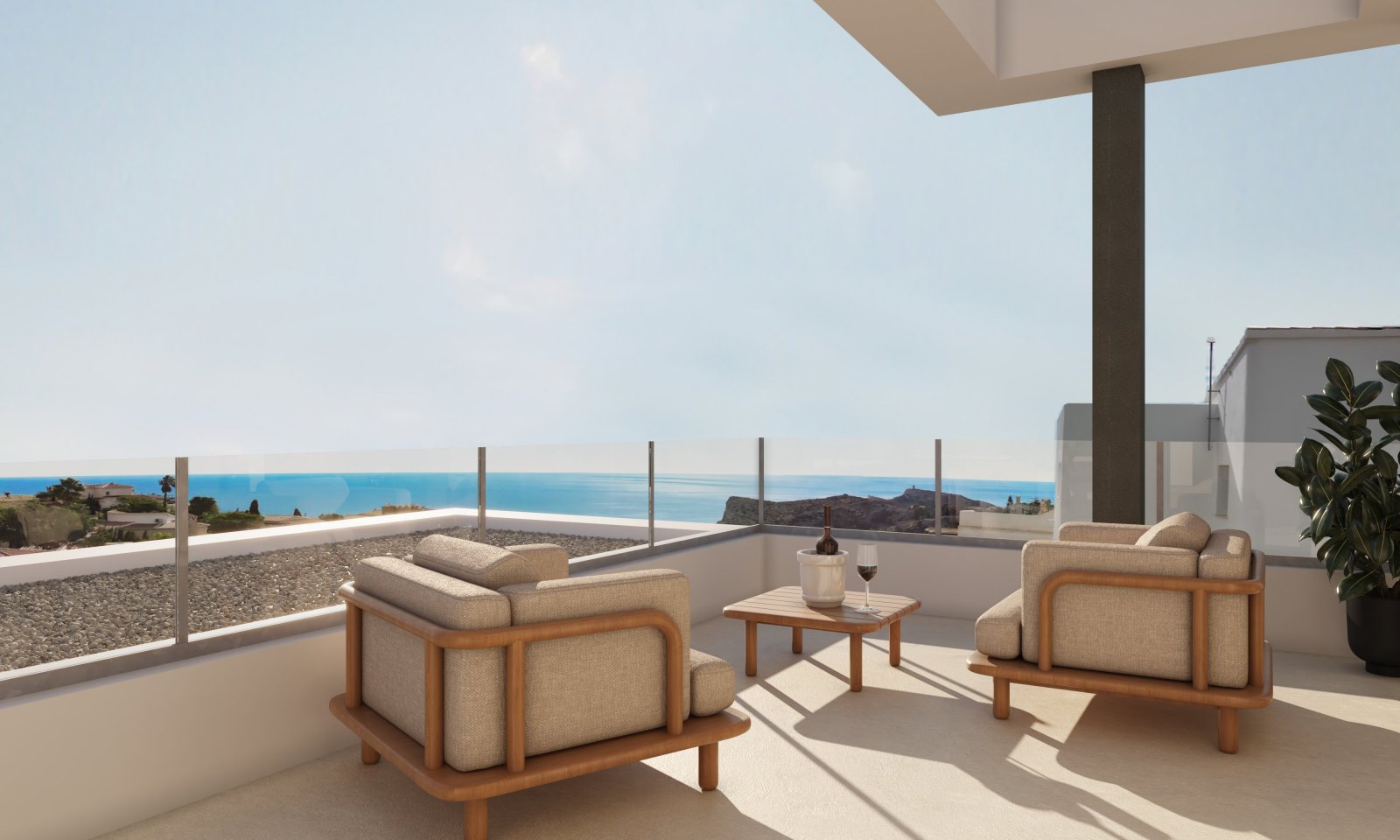 In der exklusiven Gegend von Cumbre del Sol gelegen, bietet diese Villa ein einzigartiges Wohnerlebnis mit beeindruckendem Meerblick. Entworfen für d
