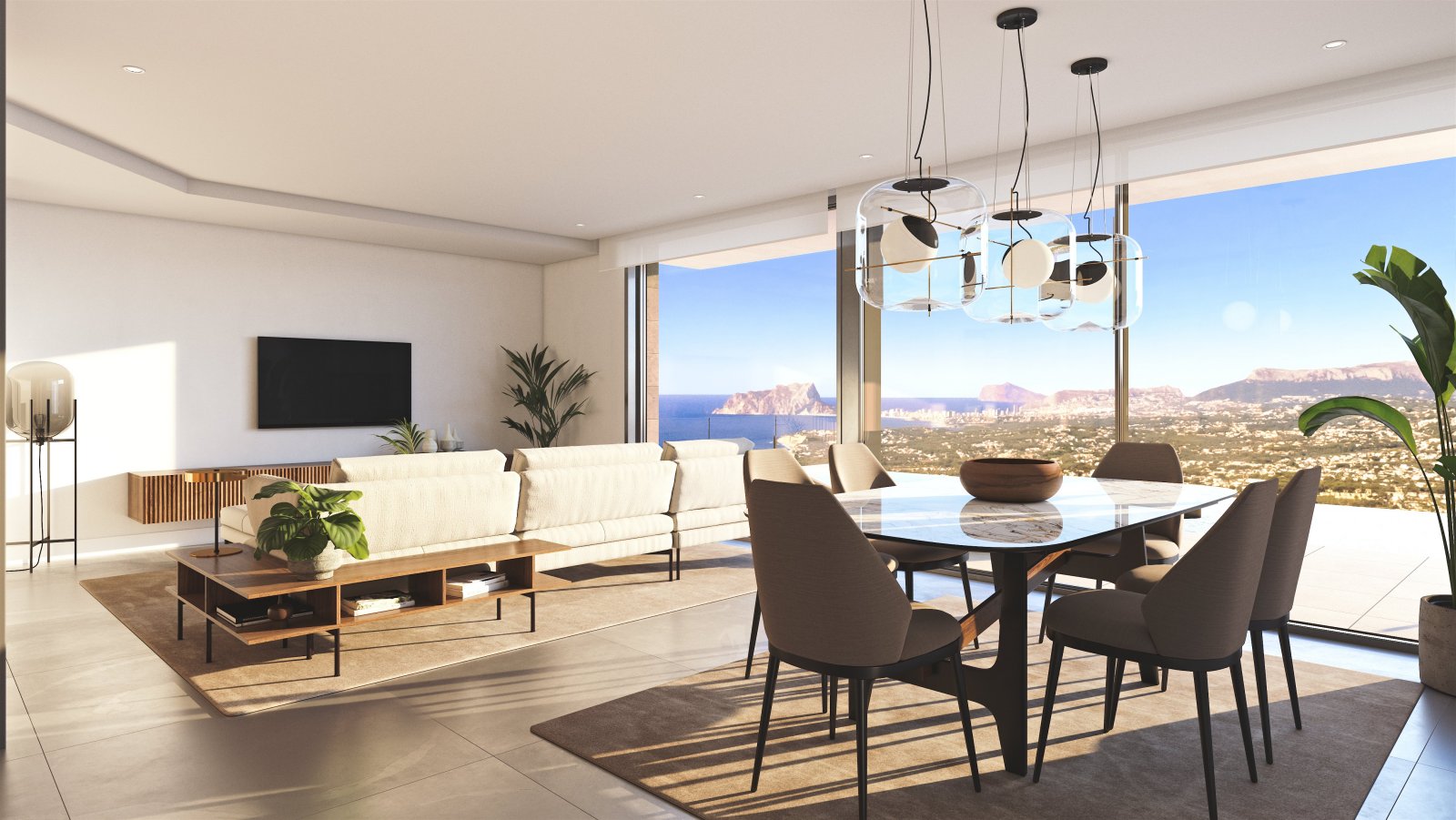 In der exklusiven Gegend von Cumbre del Sol gelegen, bietet diese Villa ein einzigartiges Wohnerlebnis mit Meerblick. Die Immobilie befindet sich nur