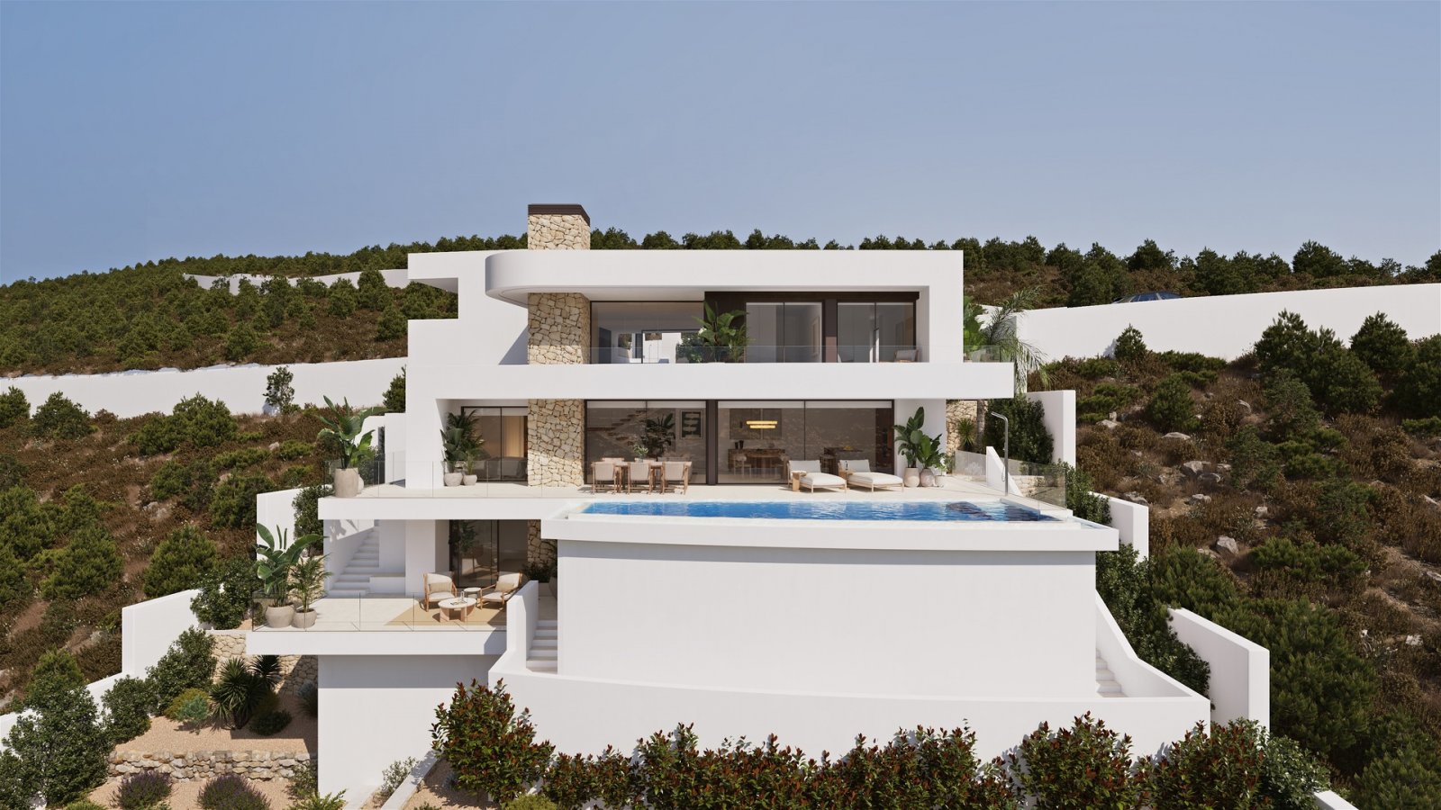 In der exklusiven Gegend von Cumbre del Sol gelegen, bietet diese Villa ein unvergleichliches Wohnerlebnis. Mit Meerblick befindet sich diese Immobil