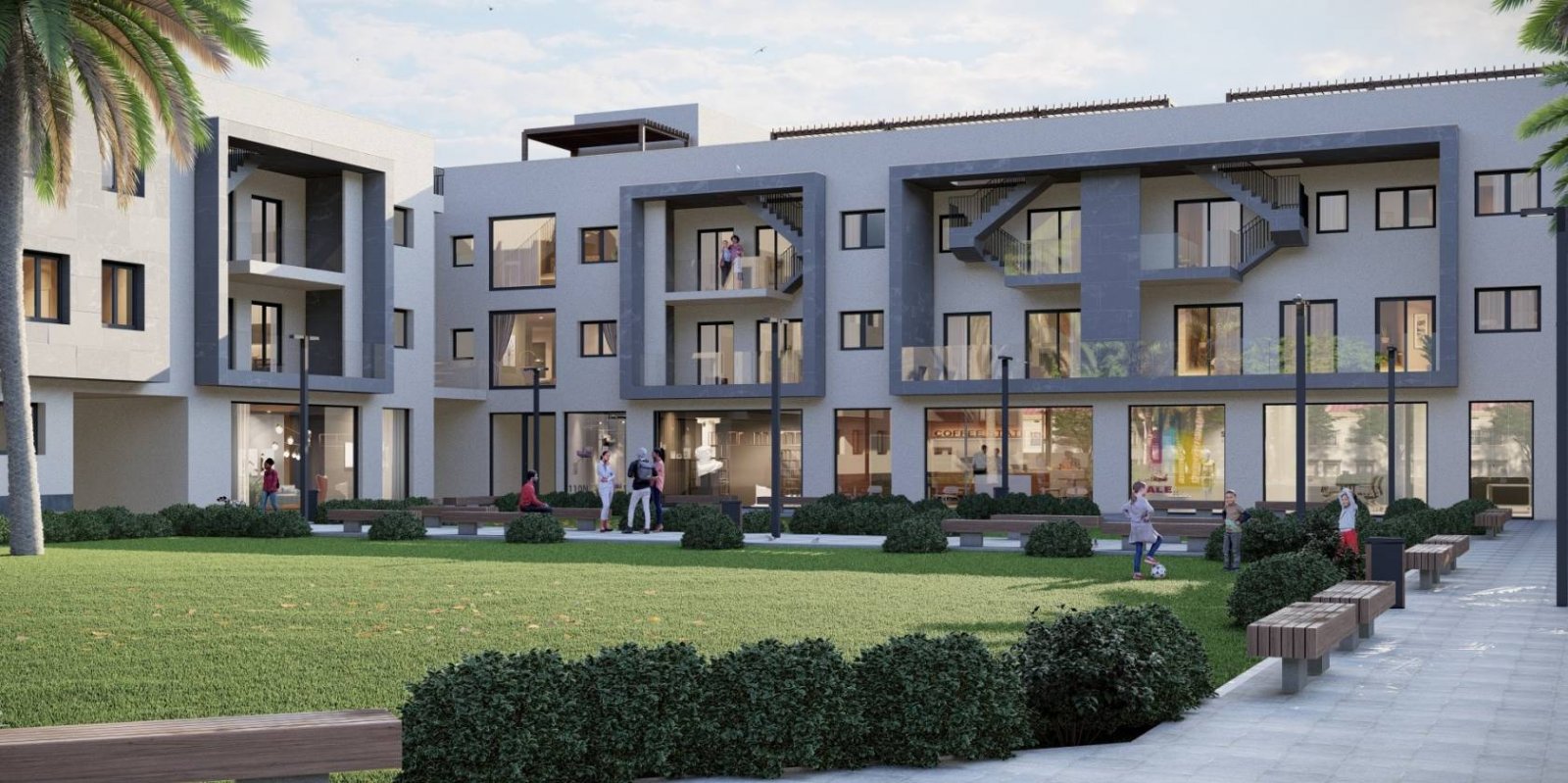  Im charmanten Ort Torre-Pacheco gelegen, bietet diese Wohnanlage eine exklusive Auswahl von 21 Immobilien, darunter Apartments und Penthäuser. Die La