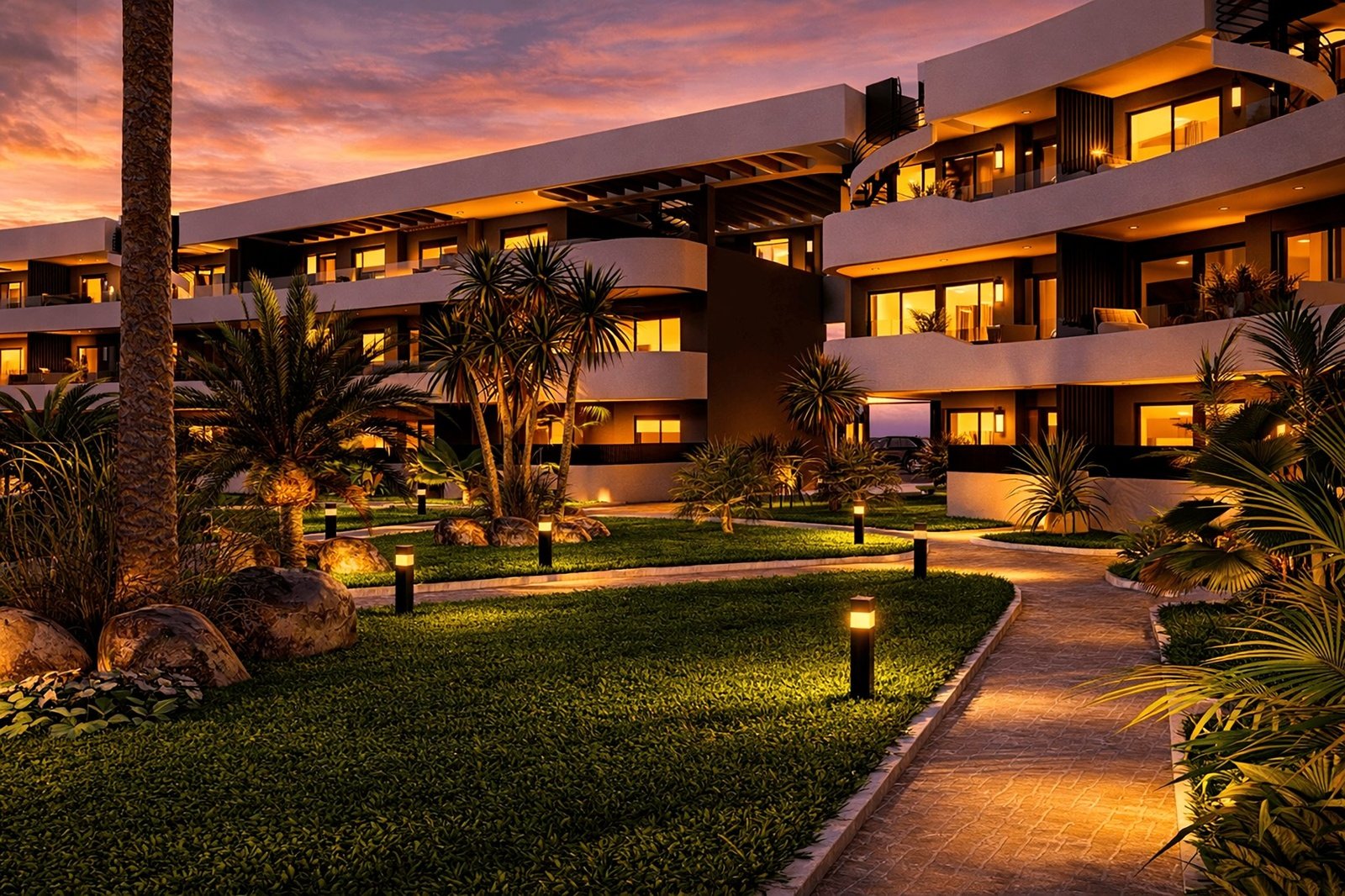 Ubicado en la encantadora localidad de Los Alcázares, este conjunto residencial ofrece una selección de 27 viviendas que incluyen apartamentos, plant