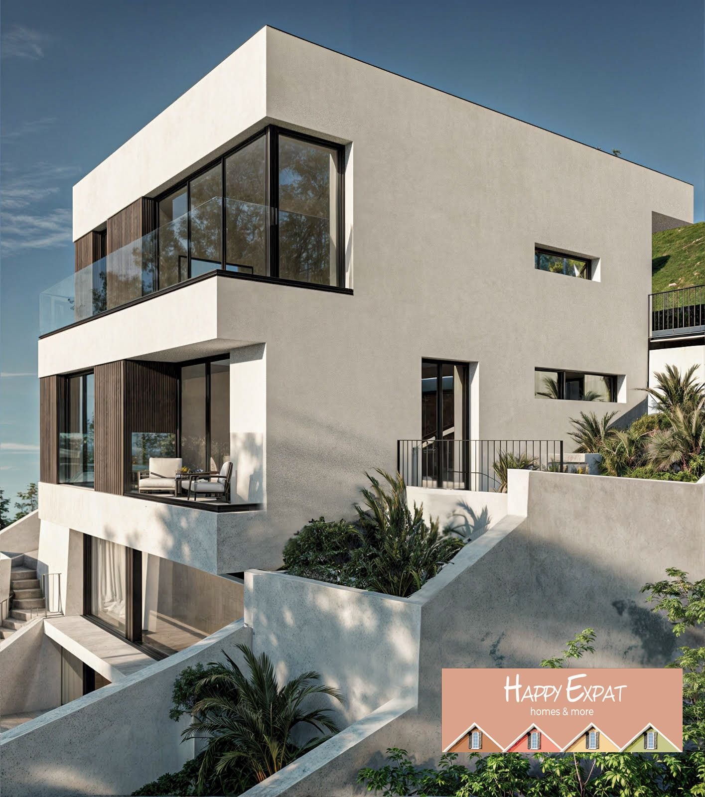 Unvollendetes freistehendes Passivhaus in Mas Alba, einer ruhigen Wohngegend direkt hinter Sitges, nahe dem Handelsbereich mit Aldi und Lidl. Administ
