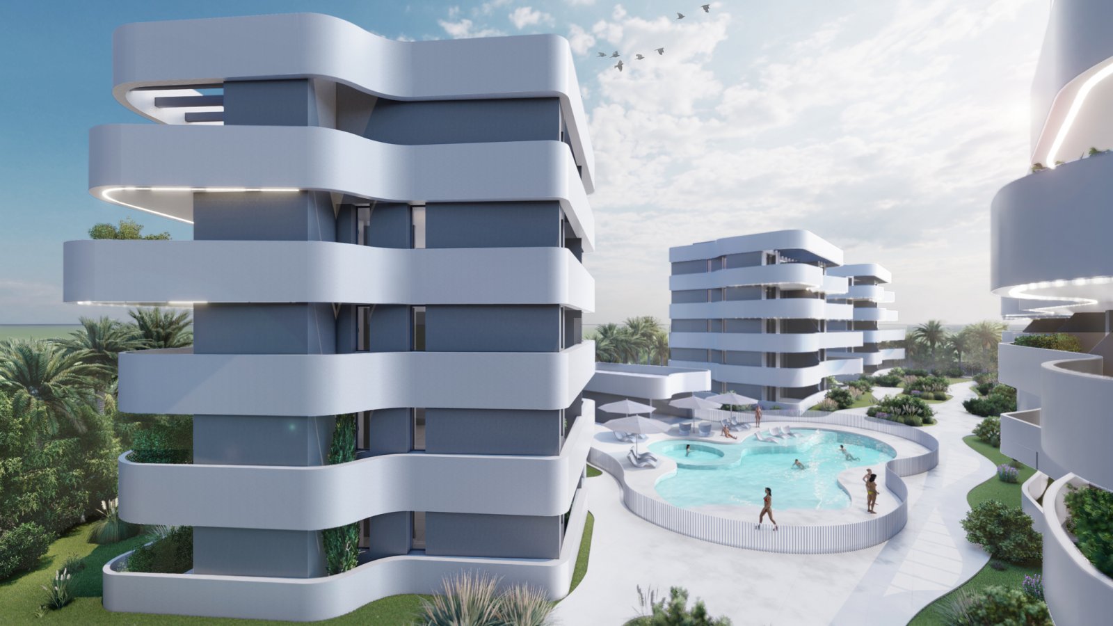  In der charmanten Stadt Guardamar del Segura gelegen, bietet diese exklusive Wohnresidenz eine Auswahl von 26 Immobilien, darunter Apartments, Erdges