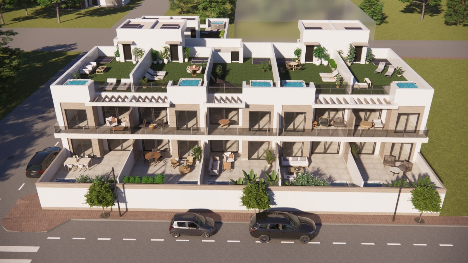In der charmanten Stadt Rojales gelegen, bietet diese Wohnanlage eine exklusive Auswahl von 12 Bungalows. Diese Bungalows sind so gestaltet, dass sie