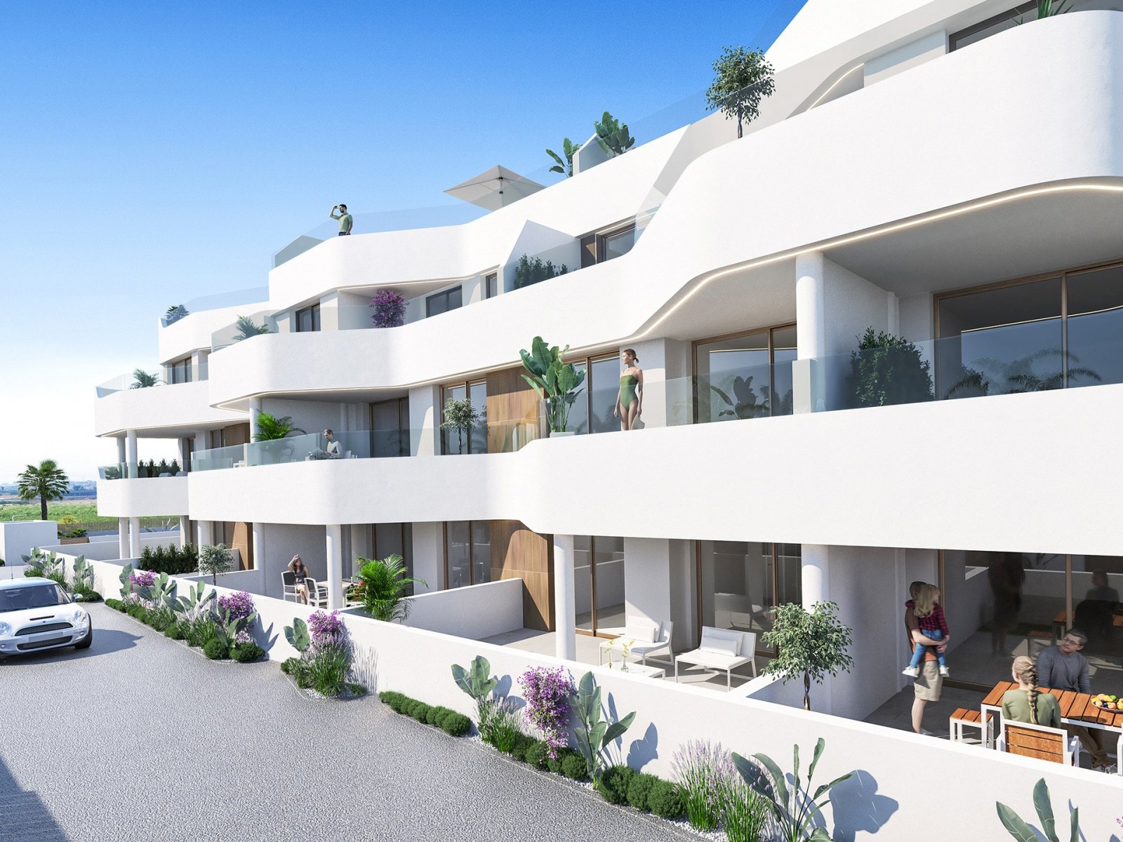 Im charmanten Ort Los Alcázares gelegen, bietet diese exklusive Wohnanlage eine Auswahl von 16 Immobilien, darunter Apartments, Erdgeschosse und Pent