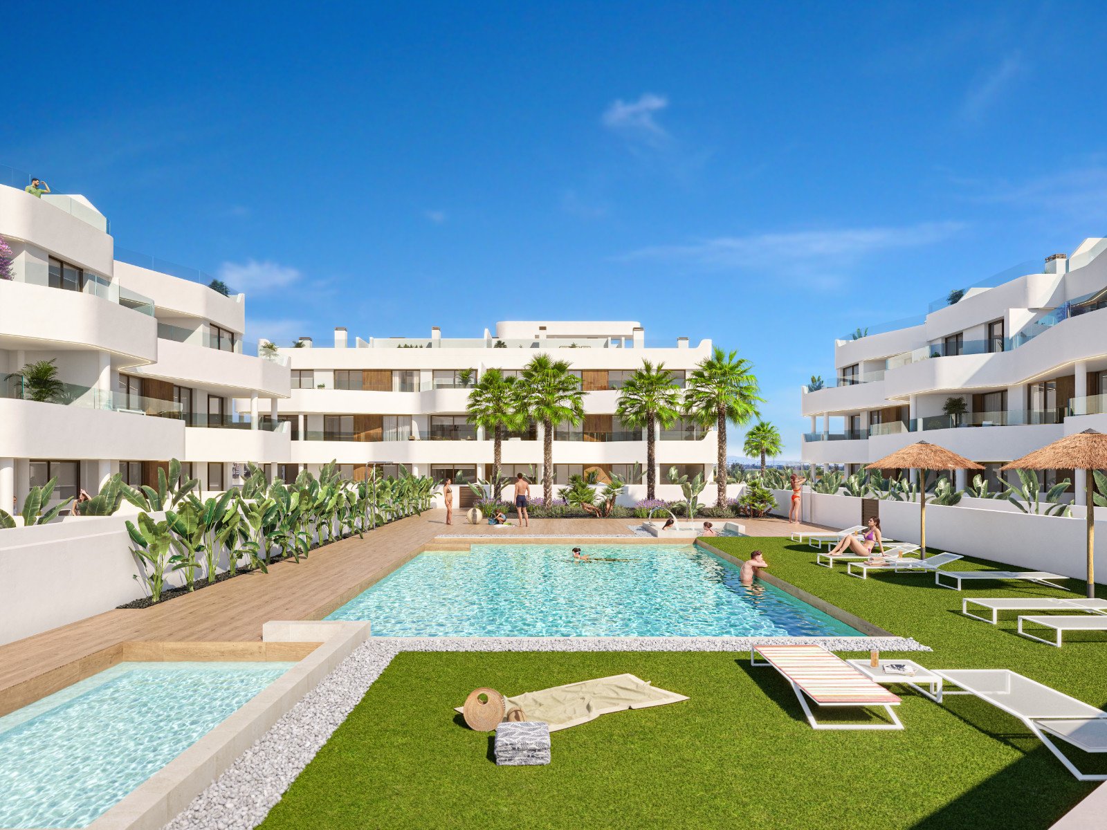 Im charmanten Ort Los Alcázares gelegen, bietet diese exklusive Wohnanlage eine Auswahl von 16 Immobilien, darunter Apartments, Erdgeschosse und Pent