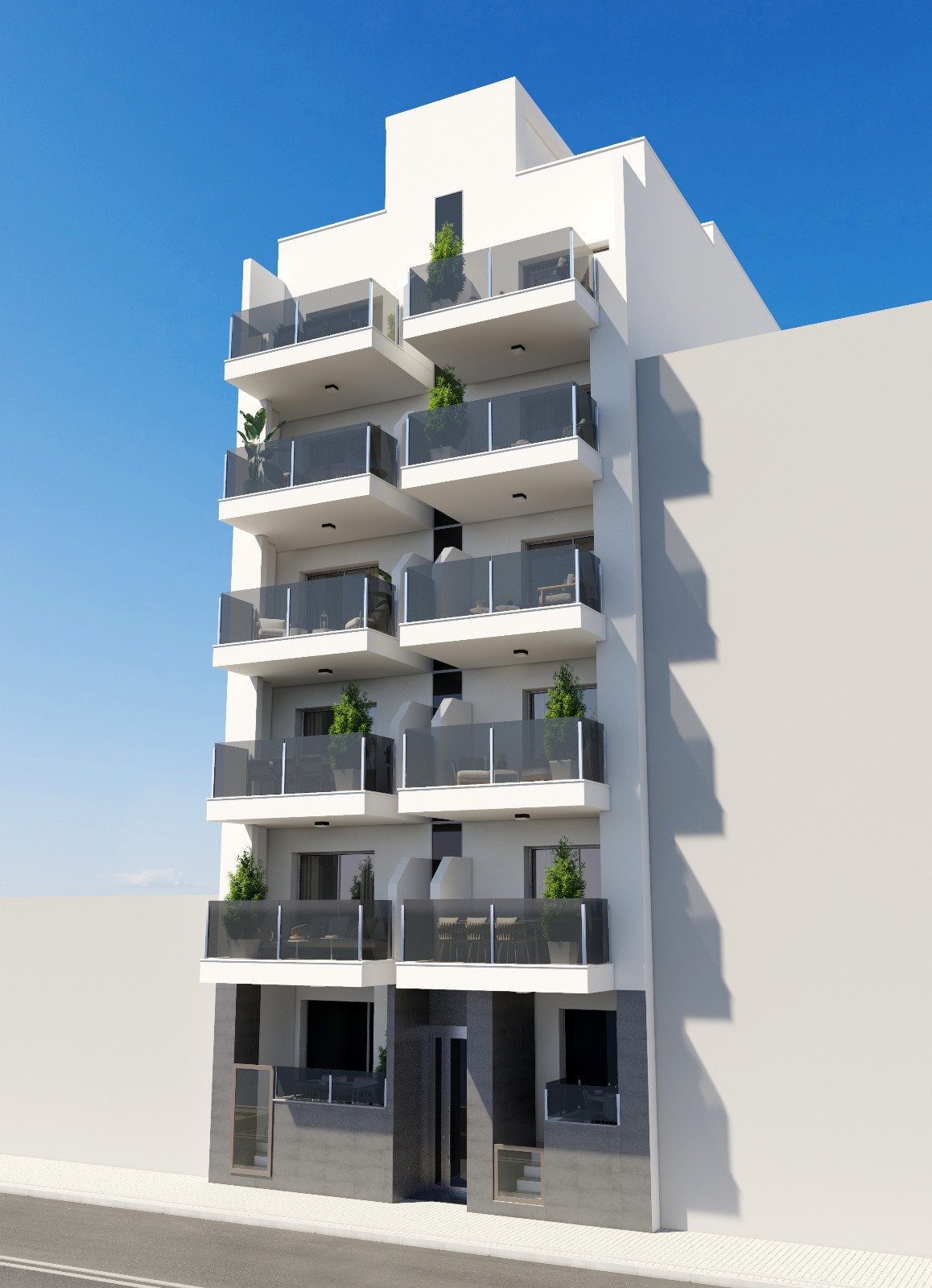  In der charmanten Stadt Torrevieja gelegen, bietet diese Wohnanlage eine Auswahl an Apartments, Erdgeschossen und Penthäusern, die alle darauf ausgel