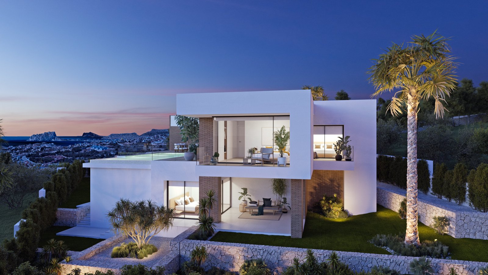 Cumbre del Sol:  In der exklusiven Gegend von Cumbre del Sol gelegen, bietet diese Villa eine privilegierte Umgebung mit Meerblick. Die Immobilie befindet sich nur 1  
