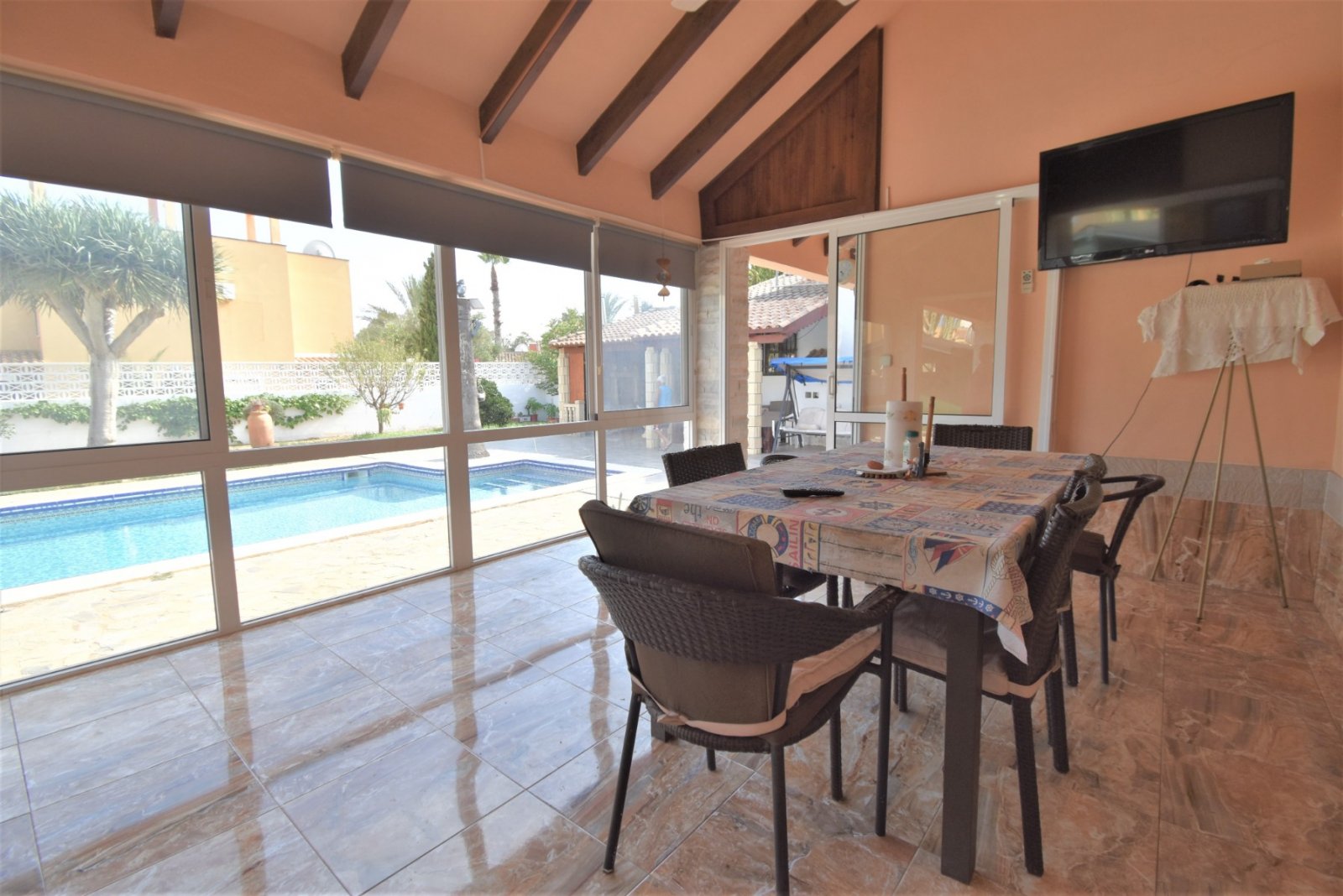 This South Facing, Absolutely Stunning, Four Bedroom, Detached Villa in Villamartin, is located just a couple of minutes drive from the Villamartin