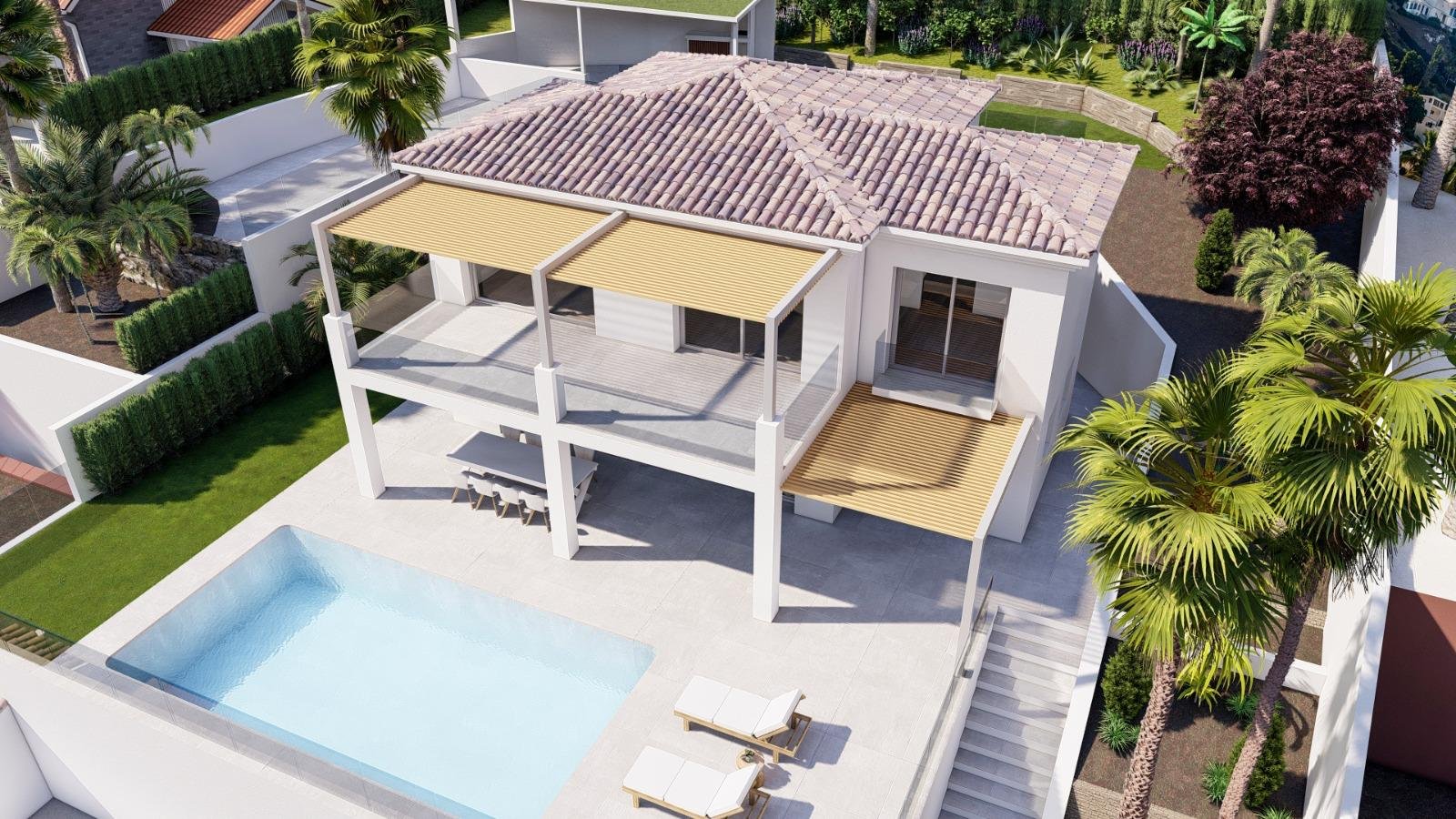 Altea:  In der schönen Ortschaft Altea gelegen, bietet diese exklusive Villa ein einzigartiges Wohnerlebnis mit beeindruckendem Meerblick. Entworfen für diej 