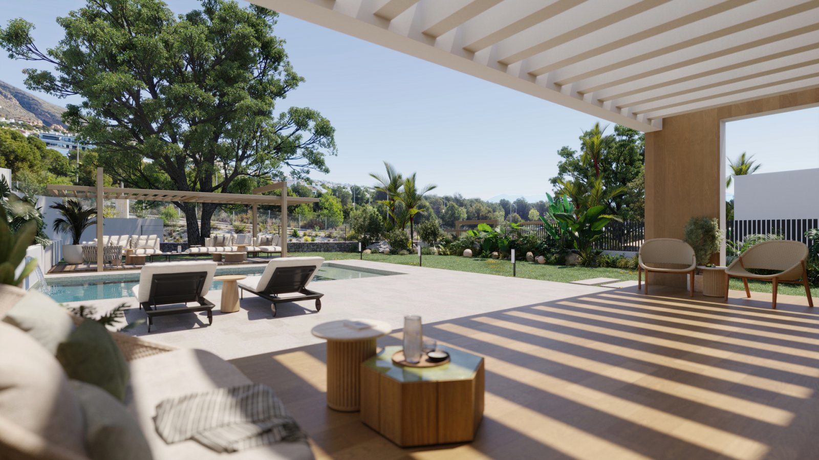  In der exklusiven Gegend von Golf Bahía gelegen, bietet dieser Wohnkomplex eine Auswahl von 6 freistehenden Häusern. Diese Immobilien zeichnen sich d