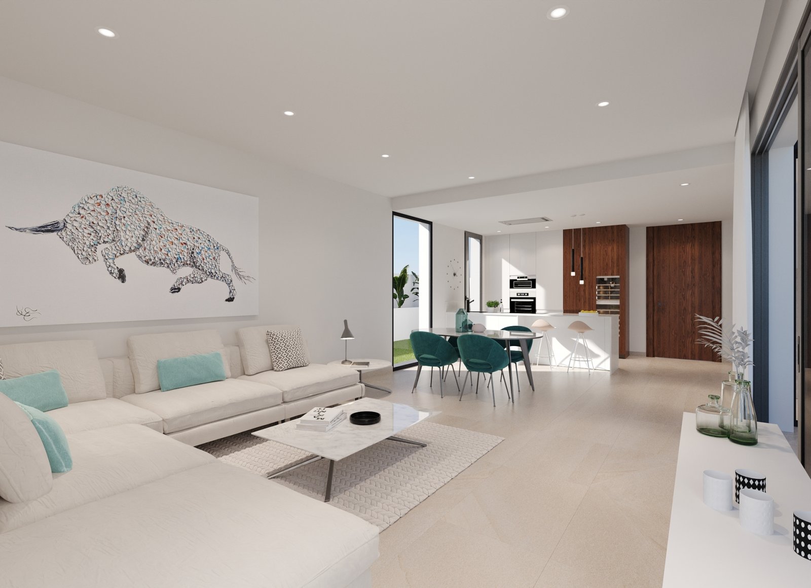 In der charmanten Stadt Finestrat gelegen, bieten diese Immobilien eine exklusive und ruhige Umgebung. Die Wohnanlage besteht aus vier Häusern, die j