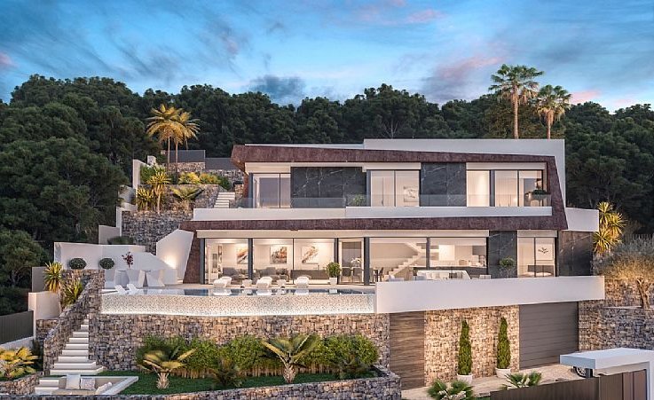 In der schönen Ortschaft Calpe gelegen, bieten diese exklusiven Villen eine privilegierte Umgebung mit Meerblick. Mit nur zwei verfügbaren Immobilien