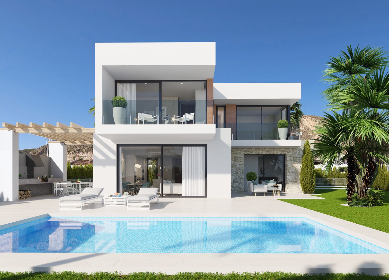 In der charmanten Ortschaft Finestrat gelegen, bietet diese exklusive Sammlung von 15 Immobilien eine privilegierte Umgebung mit Meerblick. Die verfü