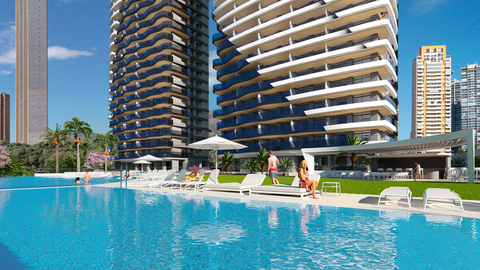 In der lebhaften Stadt Benidorm gelegen, bietet dieser Wohnkomplex eine Auswahl von 168 Immobilien, darunter Apartments und Penthäuser. Entworfen für