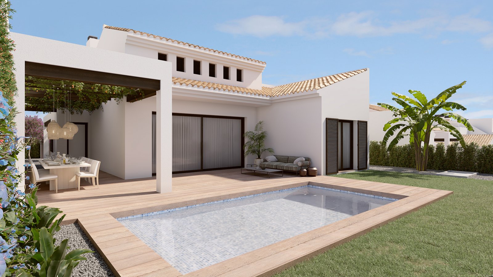 La Finca Golf:  In der prestigeträchtigen Umgebung von La Finca Golf gelegen, bietet diese Wohnanlage eine Auswahl von 14 Immobilien, darunter freistehende Villen, B 