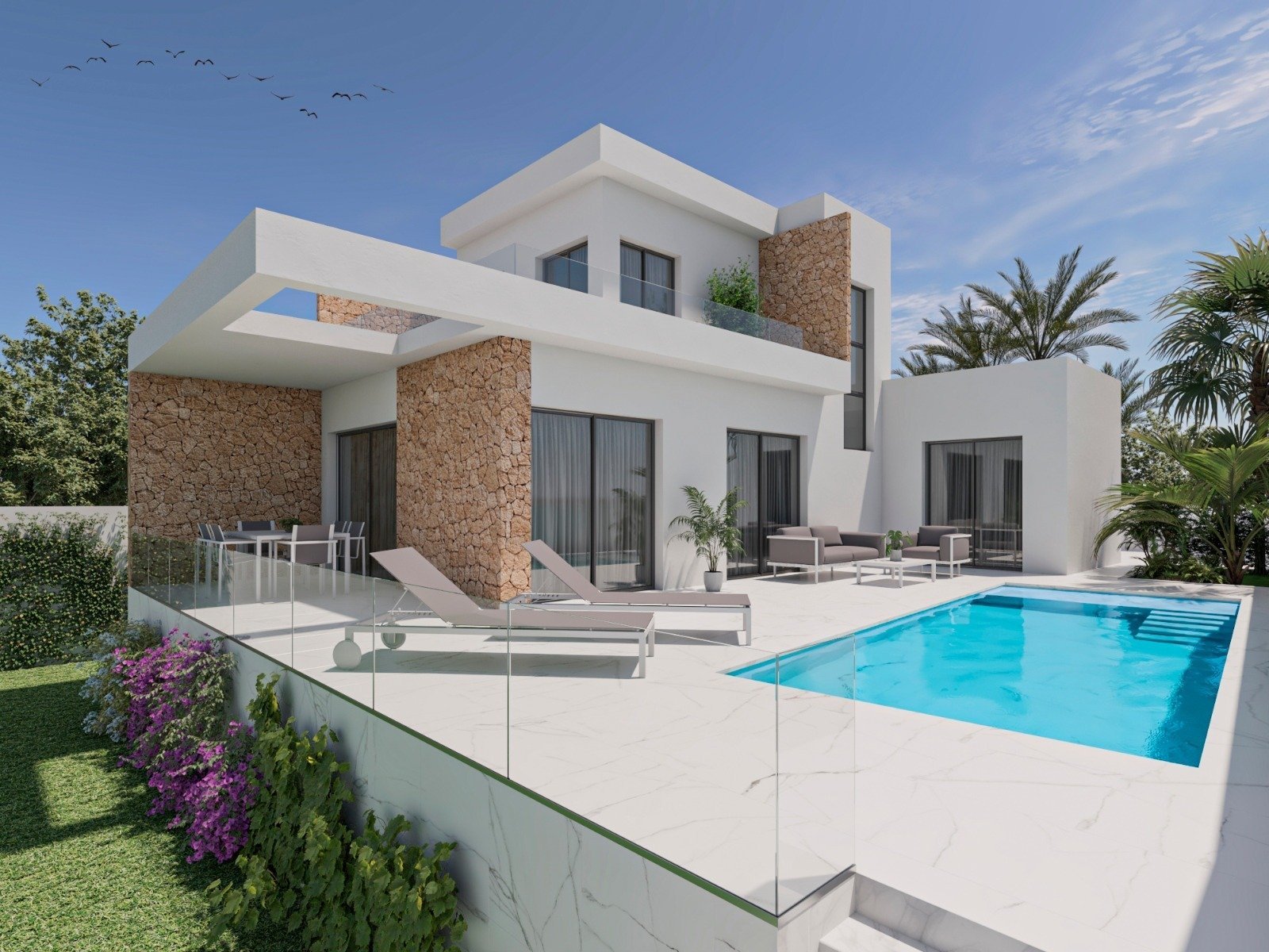 La Marina:  In der charmanten Ortschaft San Fulgencio gelegen, besteht dieses exklusive Wohnangebot aus zwei unabhängigen Immobilien. Für diejenigen, die ein ger 