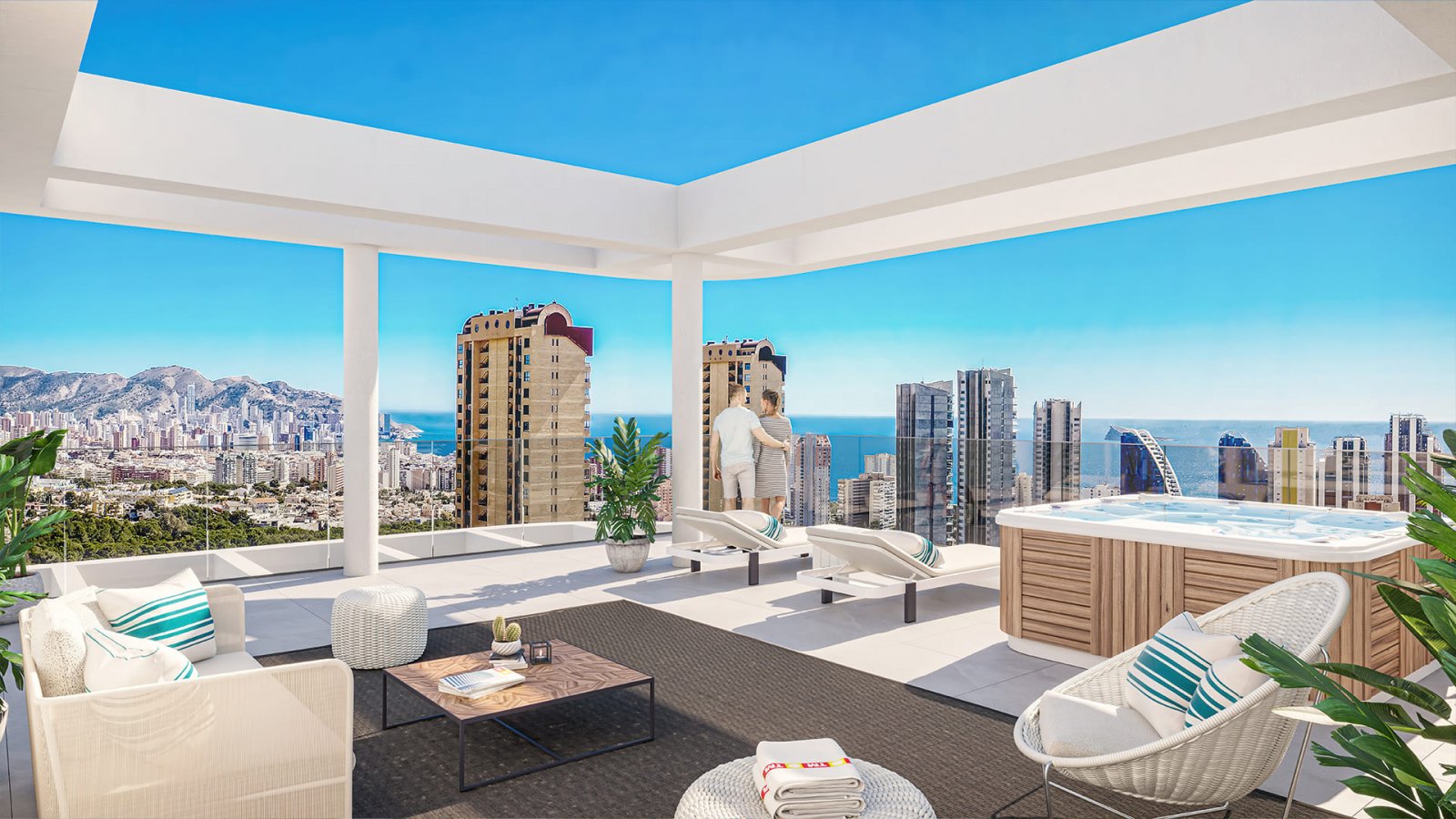  In der pulsierenden Stadt Benidorm gelegen, bietet diese exklusive Wohnanlage eine Auswahl von 88 Immobilien, darunter Apartments und Penthäuser. Die