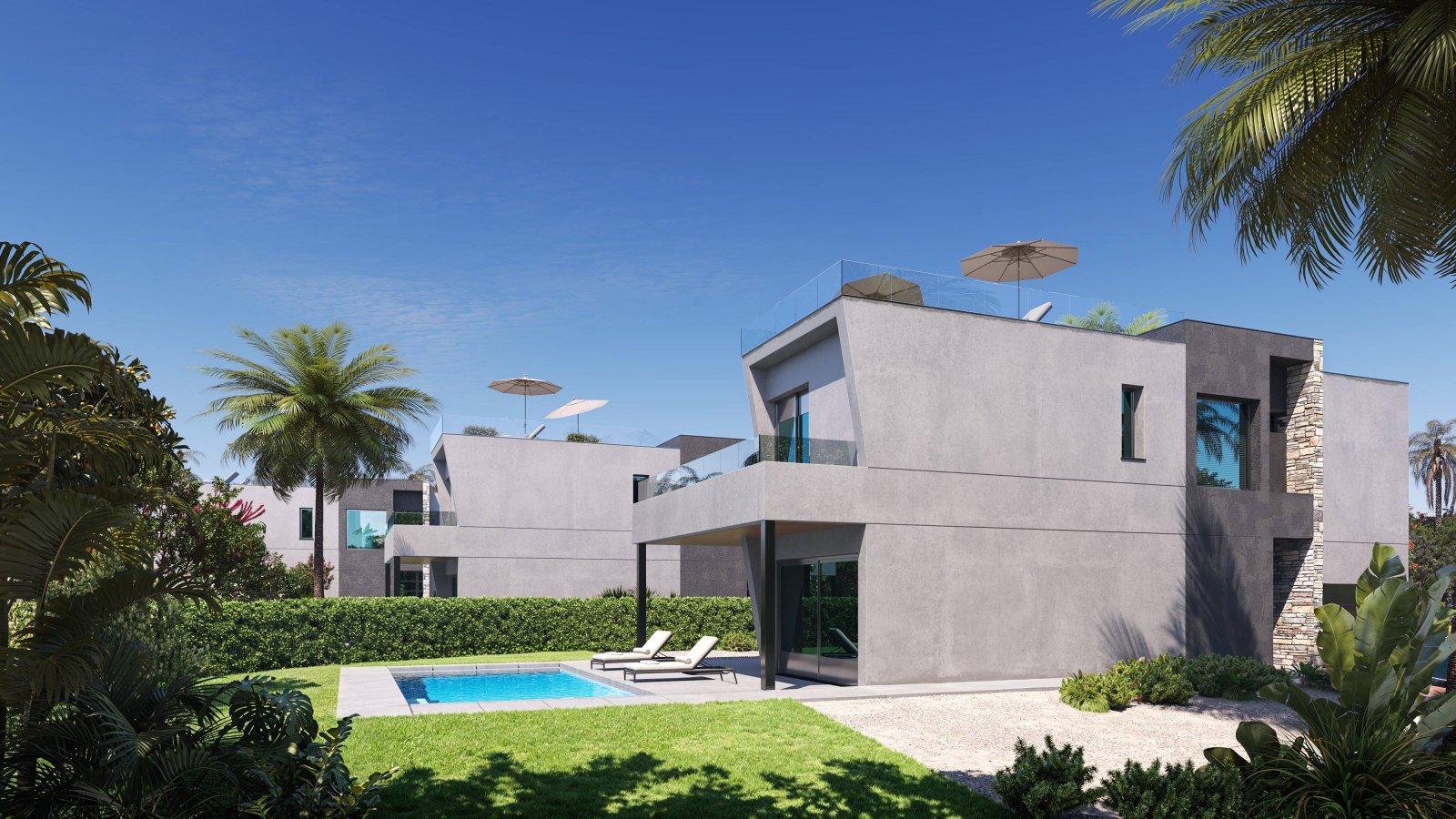 Calpe:  In der charmanten Stadt Calpe gelegen, bietet dieses exklusive Immobilienangebot drei unabhängige Häuser, die für diejenigen entworfen wurden, die ei 