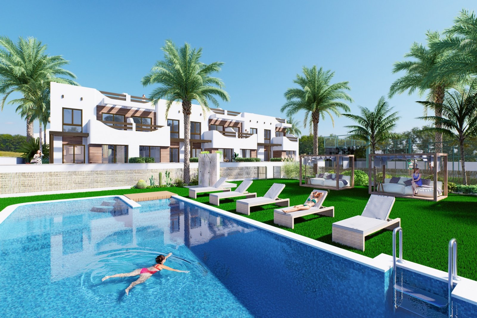 Im charmanten Ort Pilar de la Horadada gelegen, bietet diese Wohnanlage eine Auswahl von 30 Immobilien, die für den mediterranen Lebensstil konzipier
