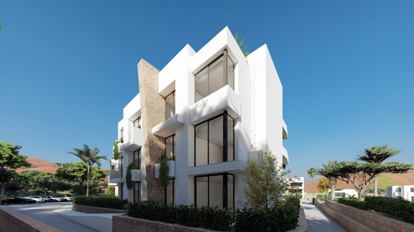 In der historischen Stadt Cartagena gelegen, bietet diese Wohnanlage eine Auswahl von 25 Wohneinheiten, darunter Apartments, Erdgeschosse und Penthäu