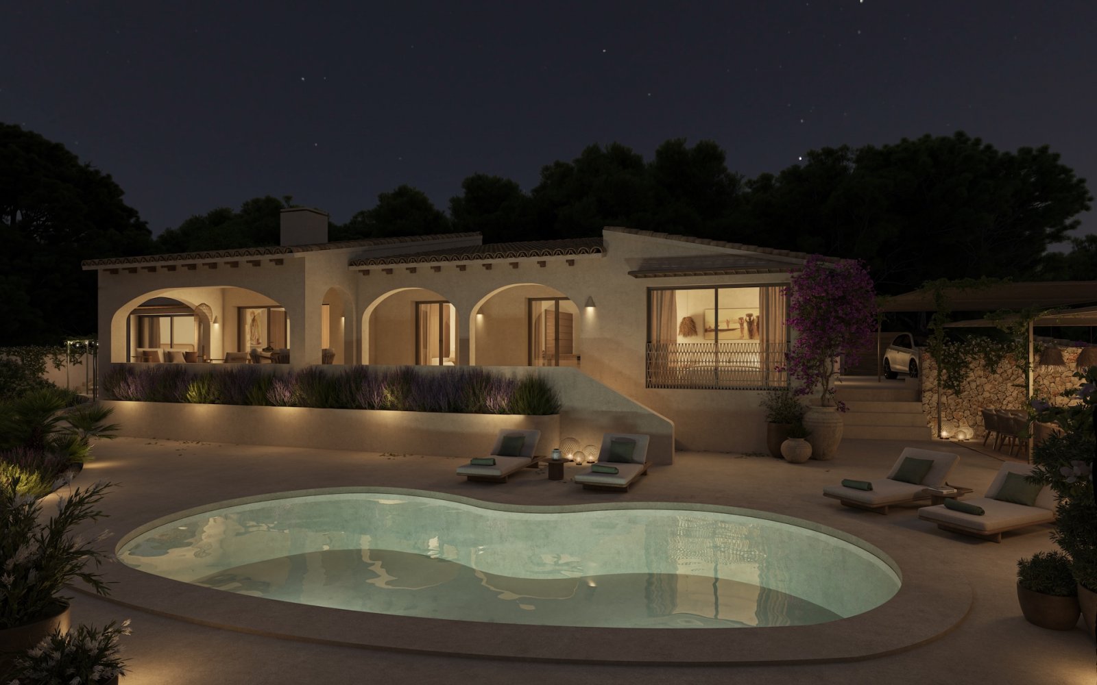In der wunderschönen Stadt Benissa gelegen, bietet diese Villa ein einzigartiges Wohnerlebnis mit beeindruckendem Meerblick. Nur 1 km von der Küste e