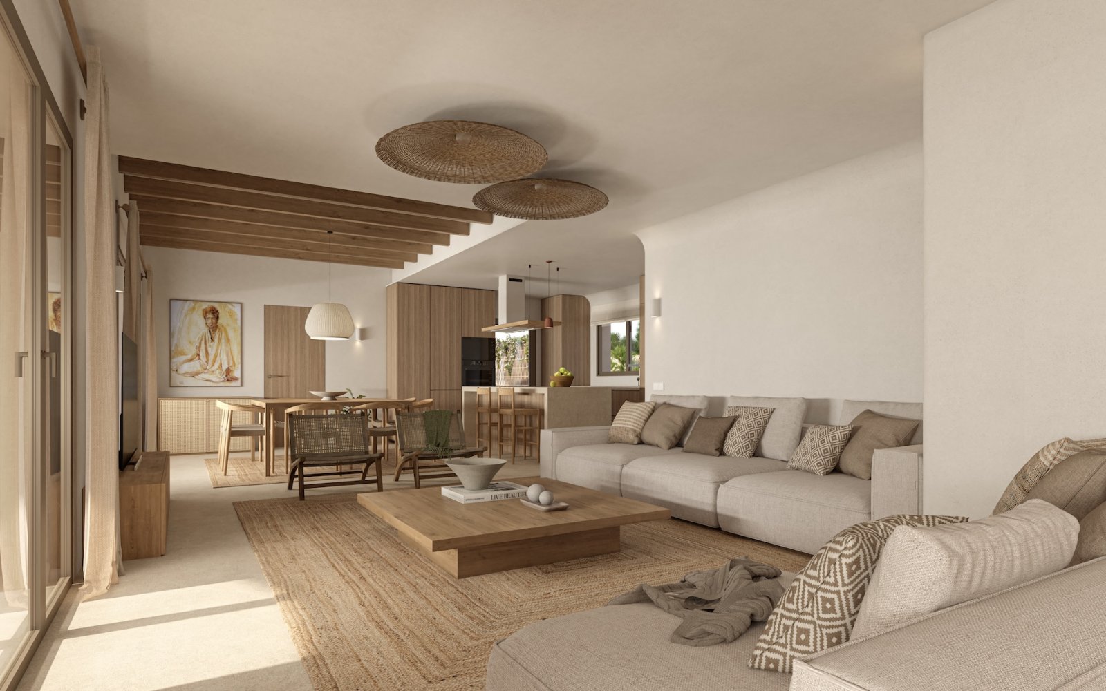 In der wunderschönen Stadt Benissa gelegen, bietet diese Villa ein einzigartiges Wohnerlebnis mit beeindruckendem Meerblick. Nur 1 km von der Küste e