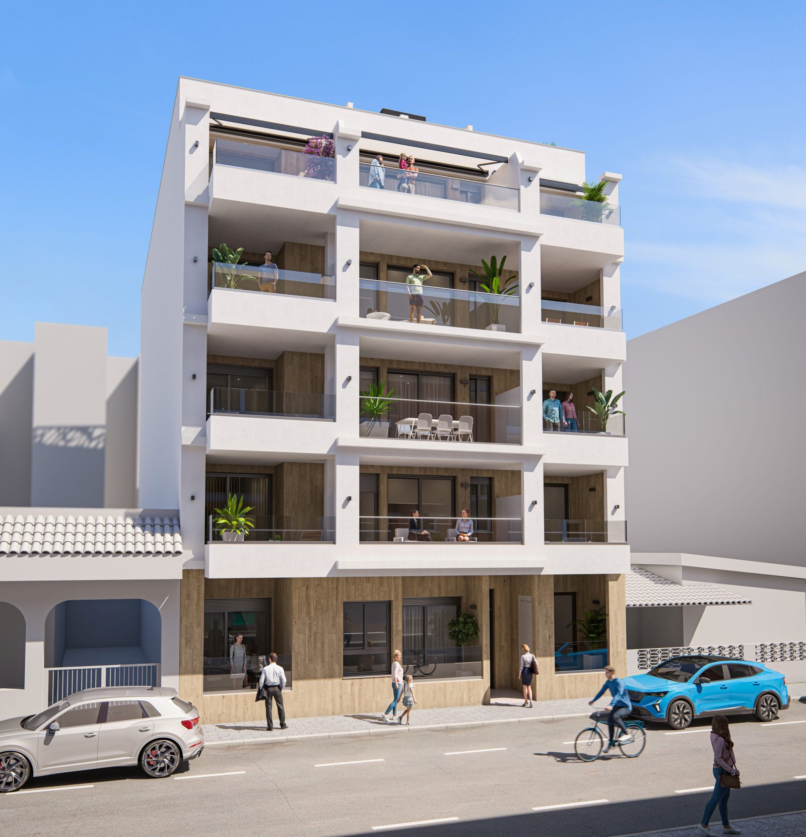 Torrevieja:  In der charmanten Stadt Torrevieja gelegen, bietet diese Wohnanlage eine Auswahl von 14 Wohneinheiten, darunter Wohnungen, Erdgeschosse und Penthäuse 