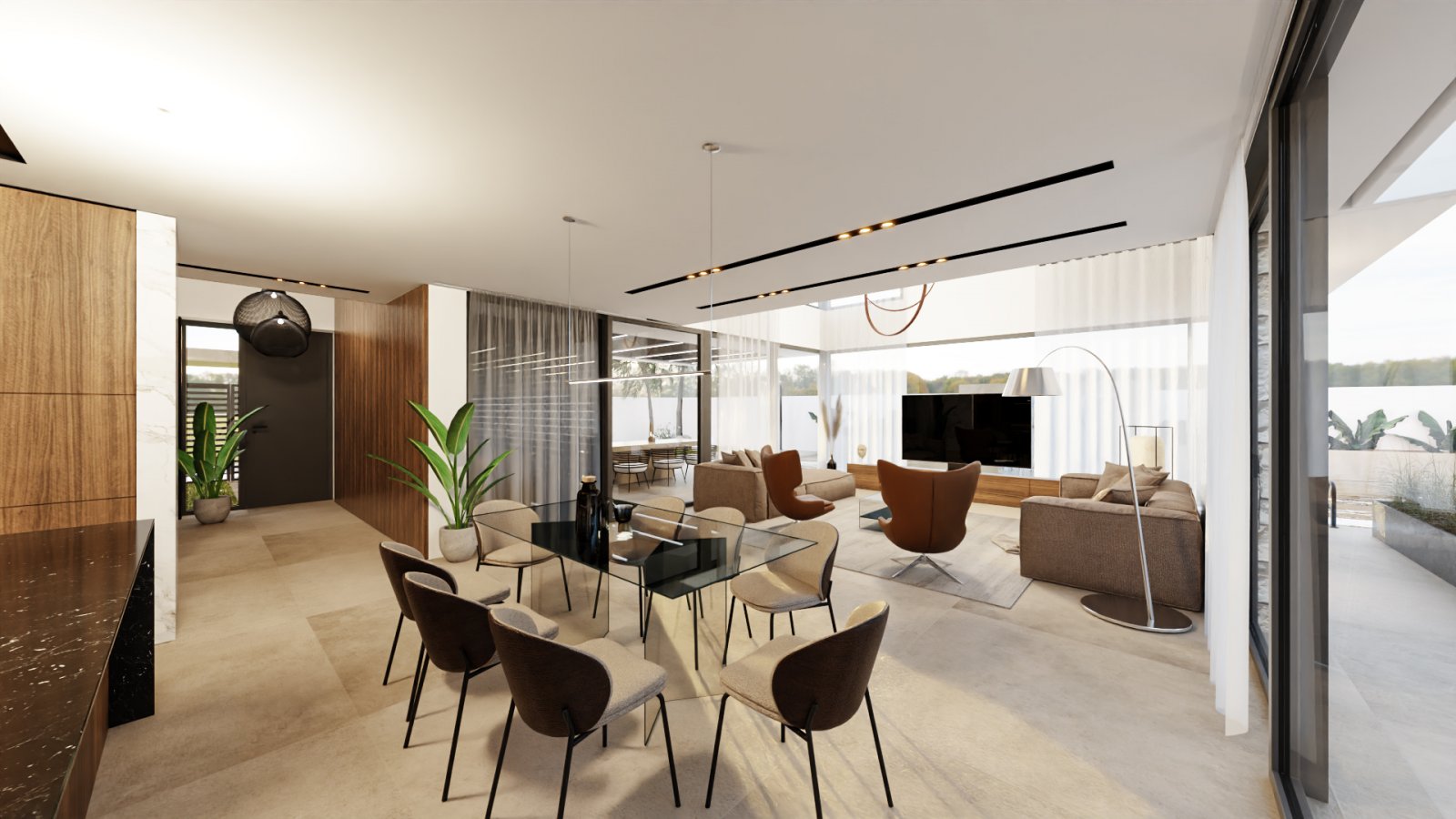 Diese exklusive Villa befindet sich in der charmanten Stadt Orihuela und bietet ein privilegiertes Wohnumfeld nur 1 km vom Meer entfernt. Entworfen f