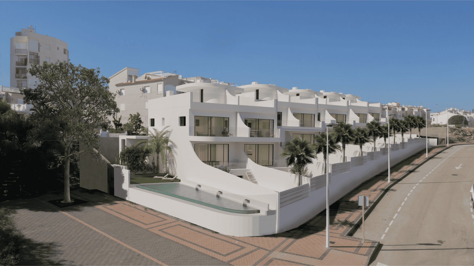  In der charmanten Stadt Torrevieja gelegen, bietet diese exklusive Sammlung von 20 Bungalows ein einzigartiges Wohnerlebnis mit Meerblick. Das Angebo