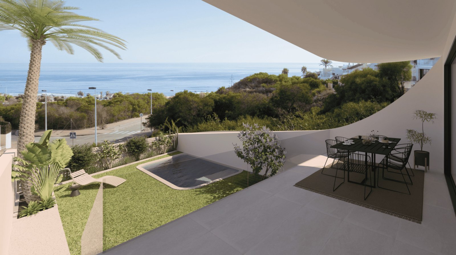  In der charmanten Stadt Torrevieja gelegen, bietet diese exklusive Sammlung von 20 Bungalows ein einzigartiges Wohnerlebnis mit Meerblick. Das Angebo