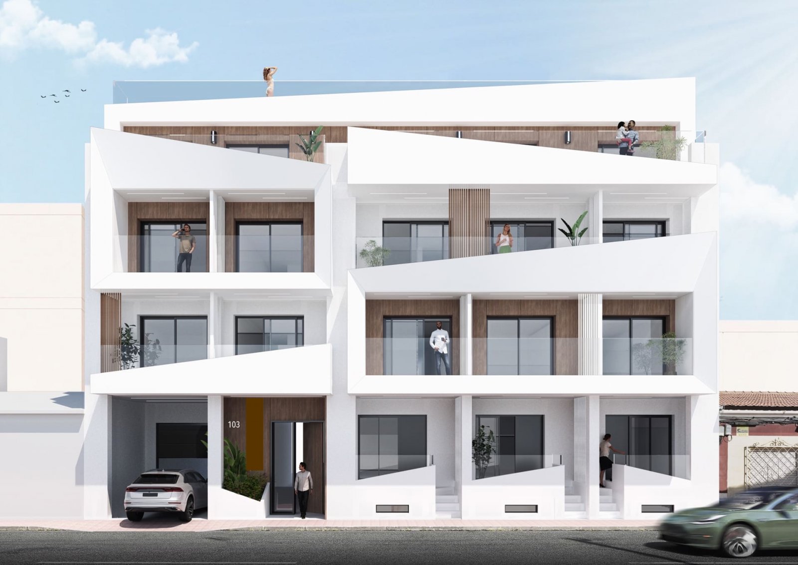 Diese exklusive Sammlung von 15 Immobilien in der charmanten Stadt Torrevieja bietet ein einzigartiges Wohnerlebnis mit Meerblick. Die Typologieoptio
