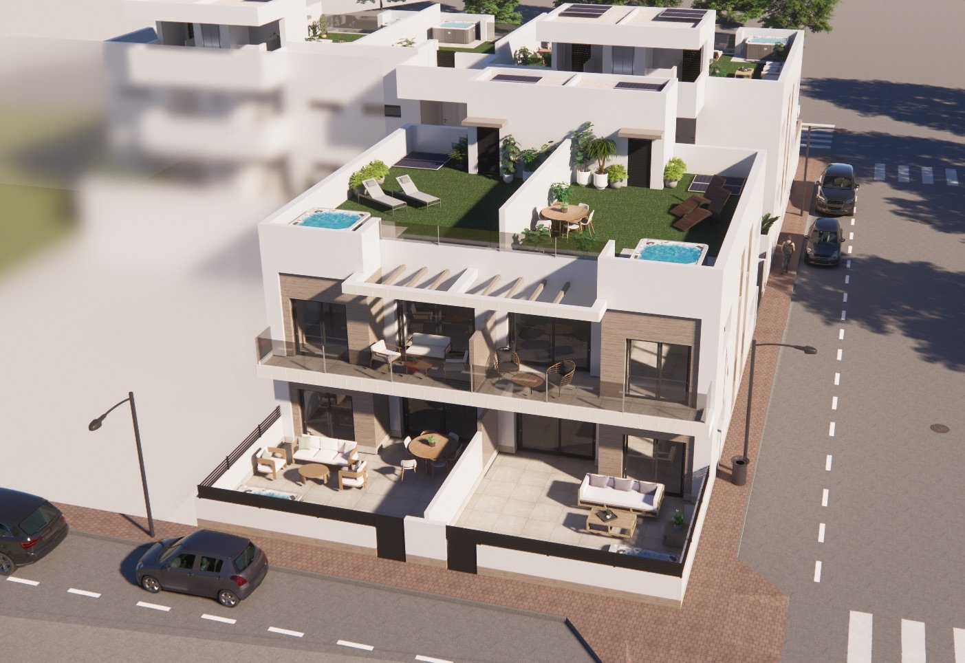 In der charmanten Stadt Rojales gelegen, bietet diese Wohnanlage eine exklusive Auswahl von 12 Bungalows. Diese Bungalows sind so gestaltet, dass sie