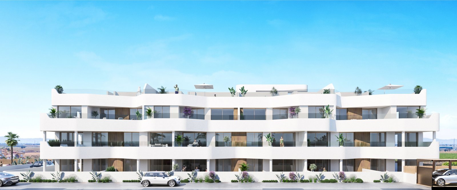 Im charmanten Ort Los Alcázares gelegen, bietet diese exklusive Wohnanlage eine Auswahl von 16 Immobilien, darunter Apartments, Erdgeschosse und Pent