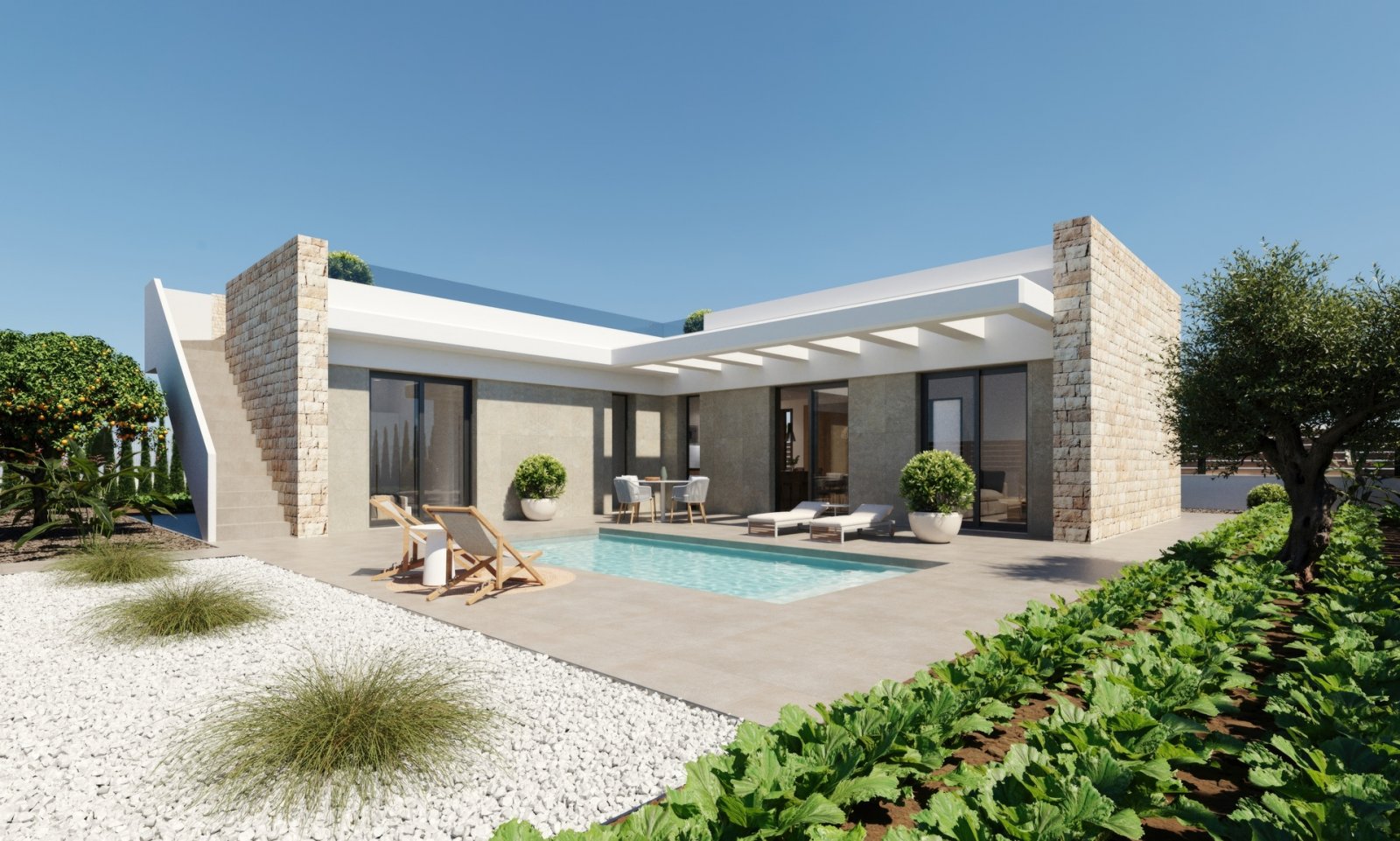 In der prestigeträchtigen Umgebung des Hacienda del Alamo Golf gelegen, bietet dieses exklusive Ensemble von 10 freistehenden Chalets eine einzigarti