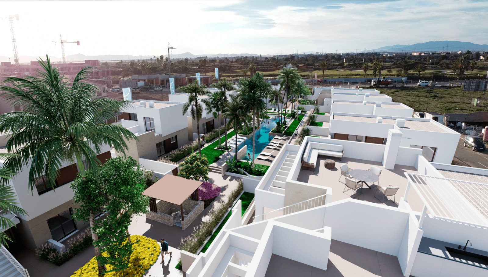 Im charmanten Ort Los Alcázares gelegen, bieten diese Bungalows eine einzigartige Gelegenheit, das Leben in Meeresnähe zu genießen. Jeder Bungalow is