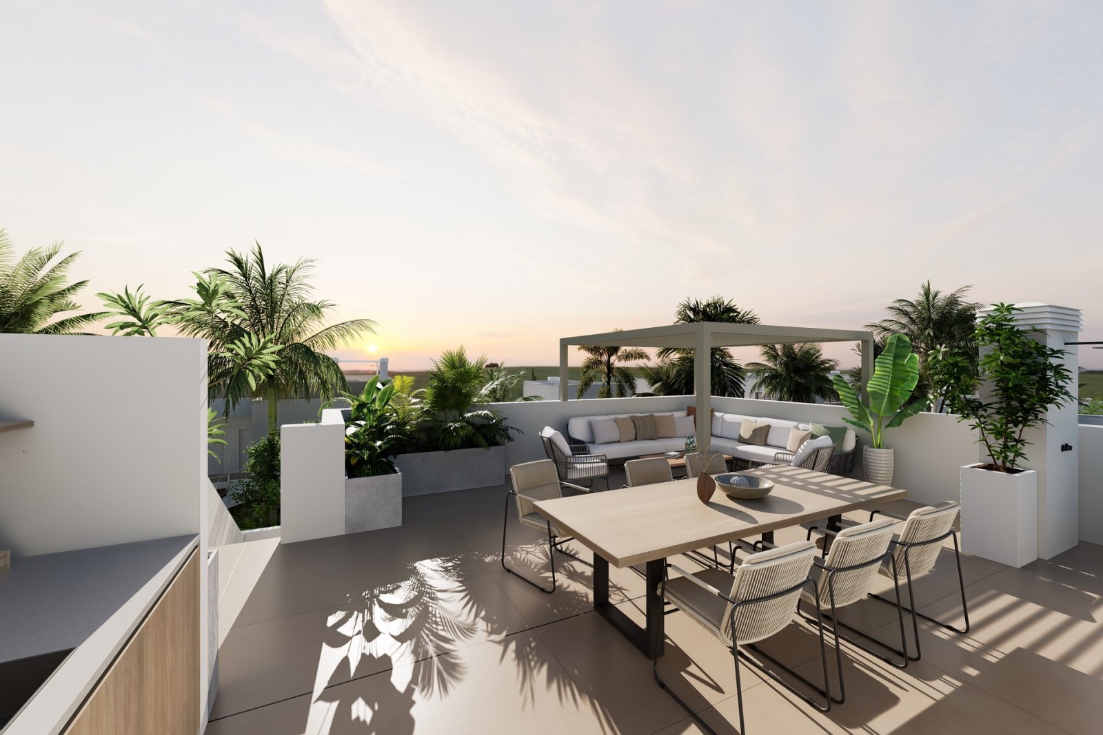 Im charmanten Ort Los Alcázares gelegen, bieten diese Bungalows eine einzigartige Gelegenheit, das Leben in Meeresnähe zu genießen. Jeder Bungalow is