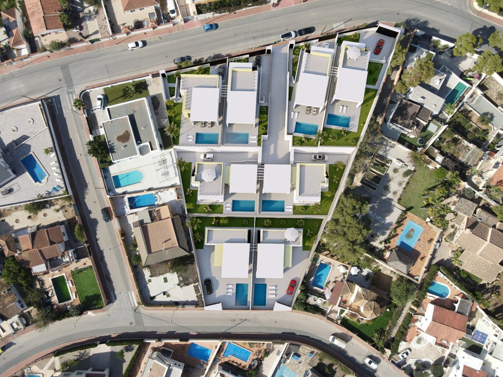 In der charmanten Stadt Los Balcones - Torrevieja gelegen, bietet diese exklusive Kollektion von 6 freistehenden Häusern eine ideale Umgebun