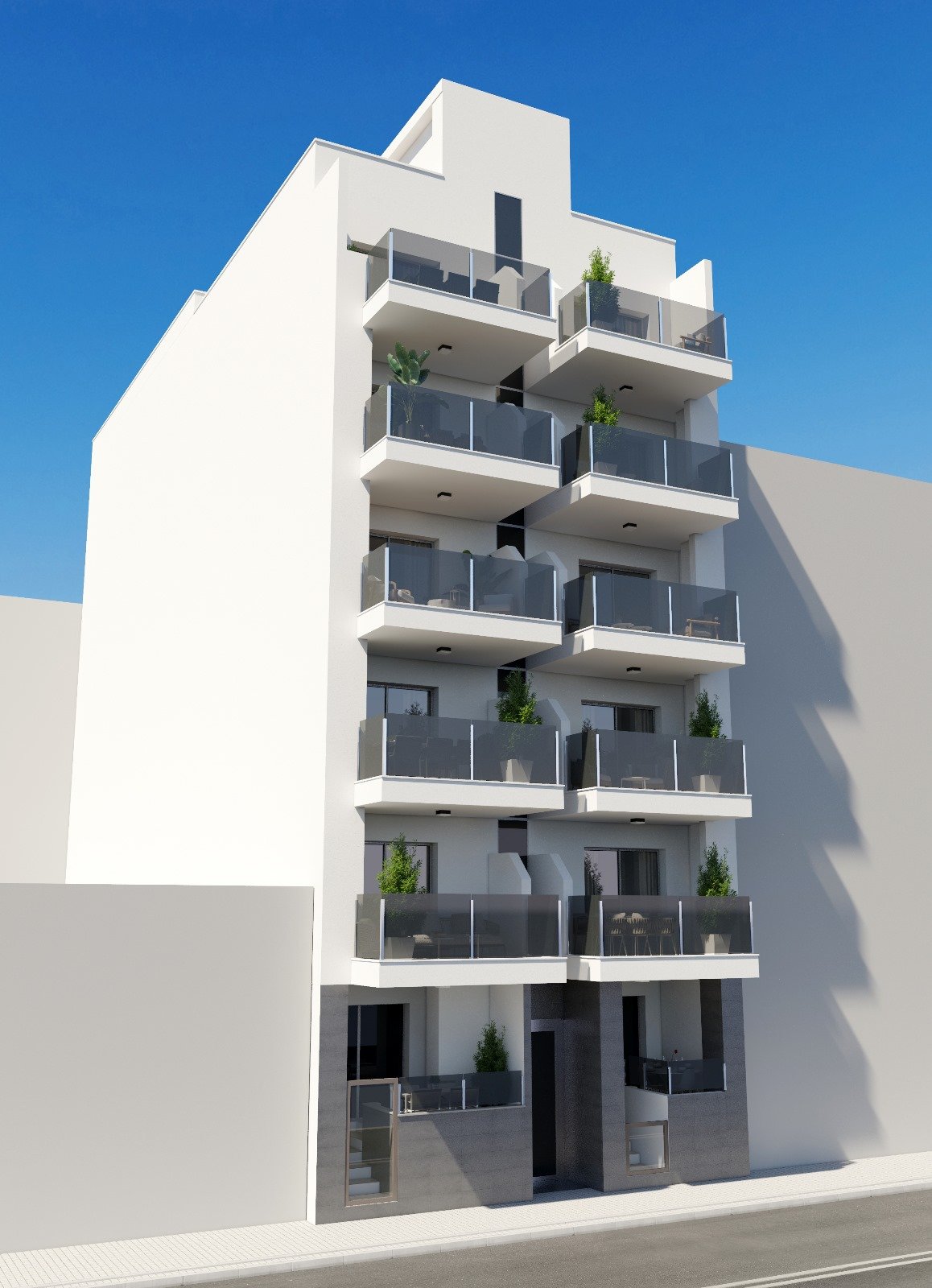 In der charmanten Stadt Torrevieja gelegen, bietet diese Wohnanlage eine Auswahl an Apartments, Erdgeschossen und Penthäusern, die alle darauf ausgel
