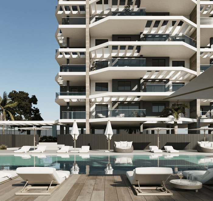 In der wunderschönen Stadt Calpe gelegen, bietet diese exklusive Wohnanlage eine Auswahl von 63 Immobilien, darunter Apartments und Penthäuser. Diese