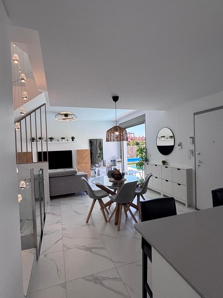 Beautiful 5-Bedroom Contemporary Villa with Heated Pool 
This stunning southwest-facing corner plot villa offers modern luxury, g