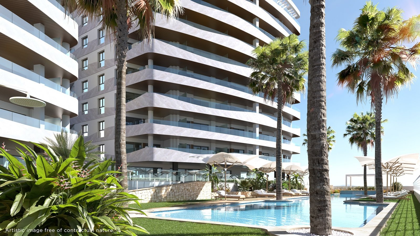 In der exklusiven Gegend von La Manga gelegen, bietet dieser Wohnkomplex ein einzigartiges Wohnerlebnis mit beeindruckendem Meerblick. Mit insgesamt