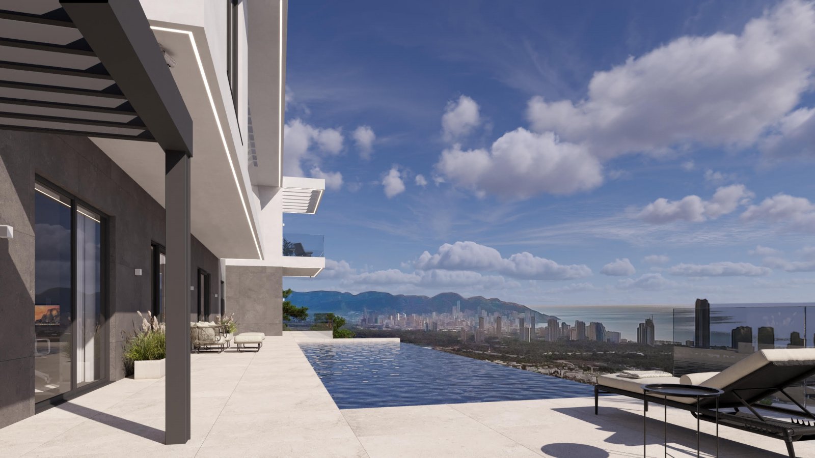 In der exklusiven Gegend von Finestrat gelegen, bietet diese Villa ein unvergleichliches Wohnerlebnis. Mit beeindruckendem Meerblick besticht diese I